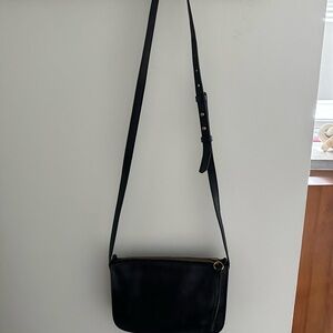 Black Leather Crossbody Bag
